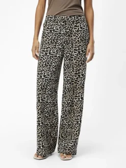 Object Hosen*OBJALBA LISA WIDE PANT PRINT NOOS humus