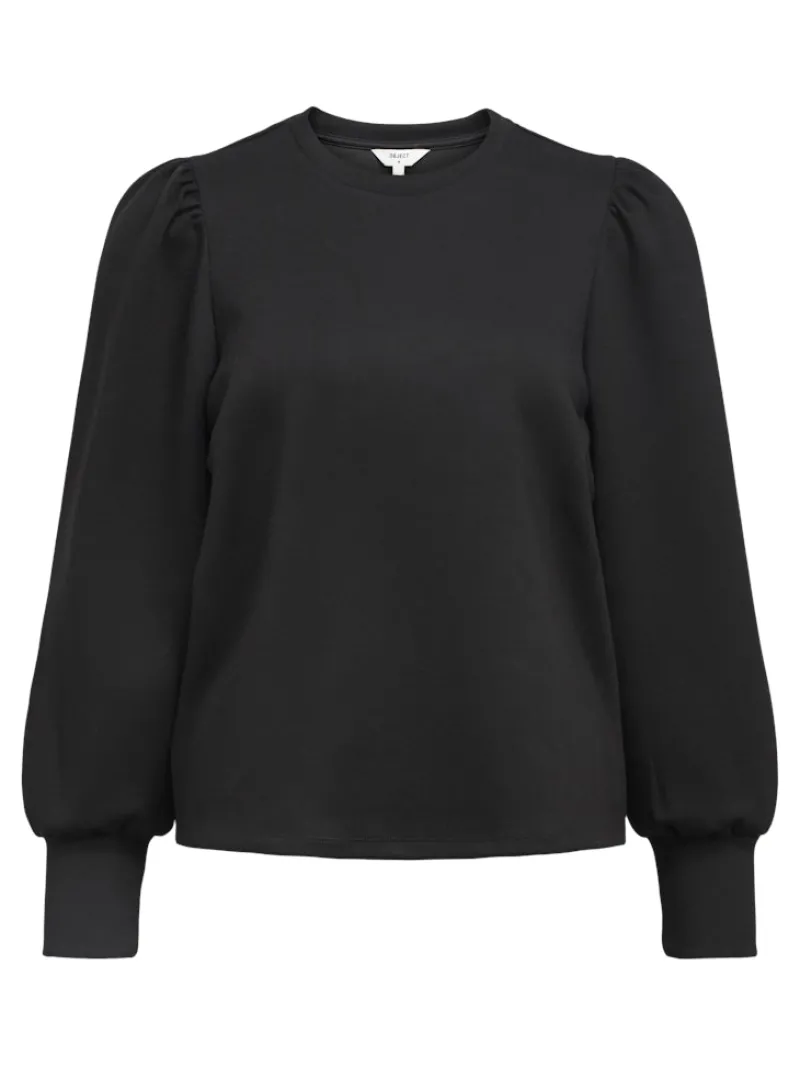 Object Pullover & Sweatshirts*OBJANDREA RE L/S O-NECK TOP NOOS Black