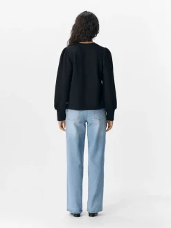 Object Pullover & Sweatshirts*OBJANDREA RE L/S O-NECK TOP NOOS Black