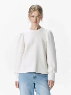 Object Pullover & Sweatshirts*OBJANDREA RE L/S O-NECK TOP NOOS white sand