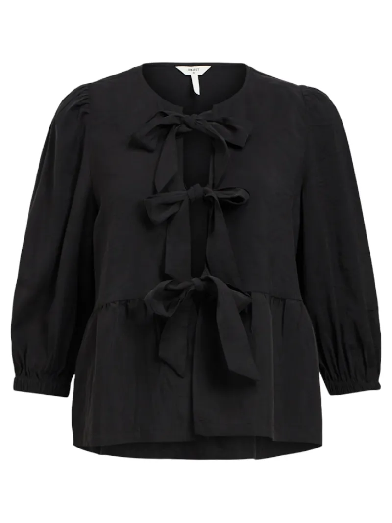 Object Blusen*OBJANNI 3/4 LO TOP 136 Black