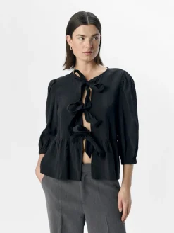 Object Blusen*OBJANNI 3/4 LO TOP 136 Black