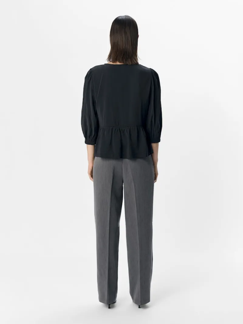 Object Blusen*OBJANNI 3/4 LO TOP 136 Black