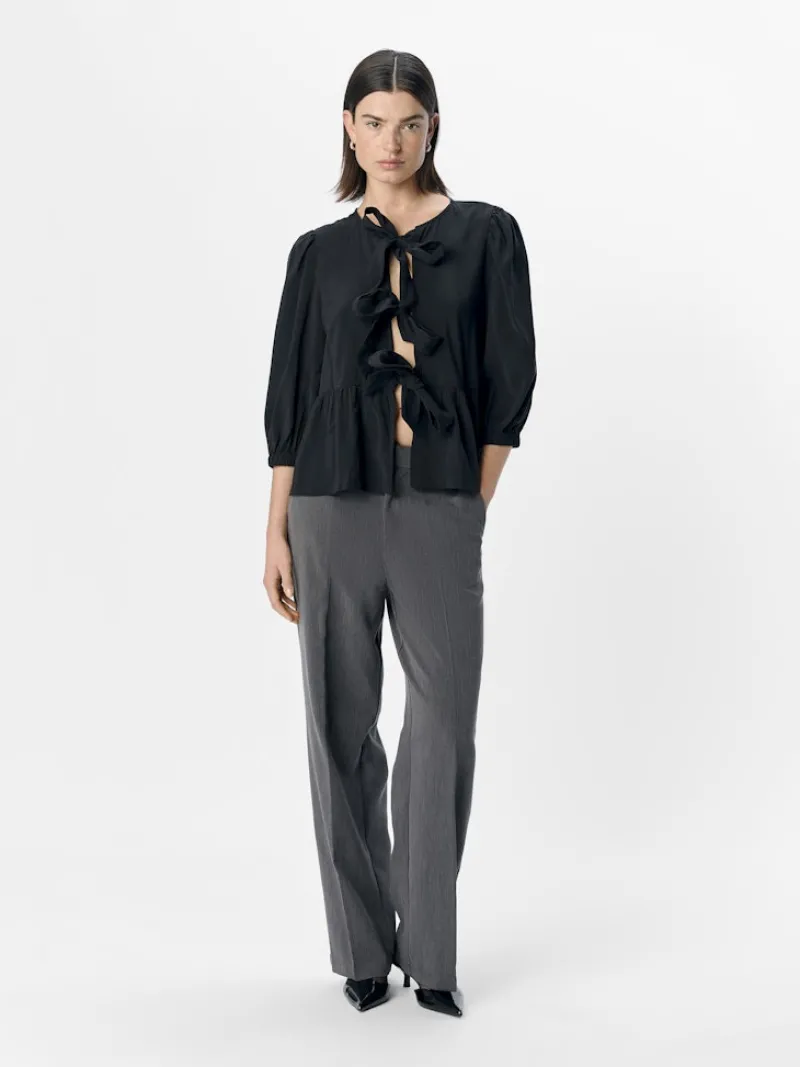 Object Blusen*OBJANNI 3/4 LO TOP 136 Black