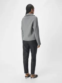 Object Hosen*OBJBELLE LISA COATED PANT NOOS Black