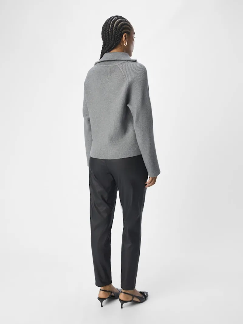 Object Hosen*OBJBELLE LISA COATED PANT NOOS Black