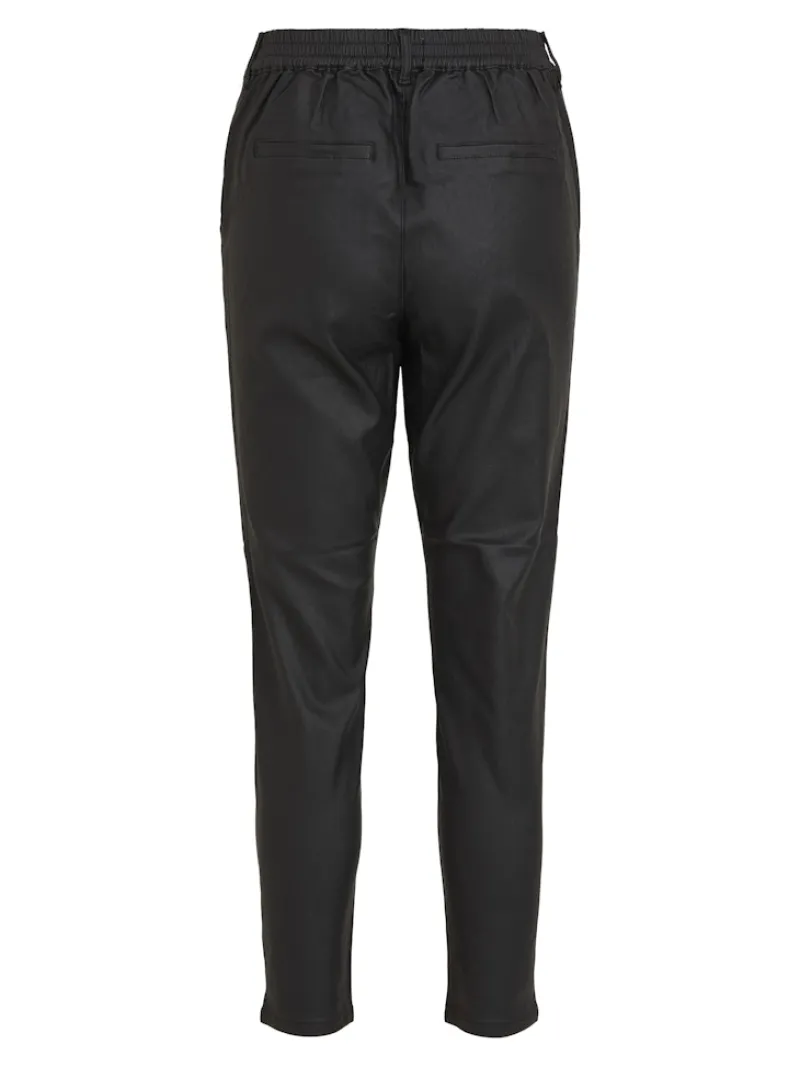 Object Hosen*OBJBELLE LISA COATED PANT NOOS Black