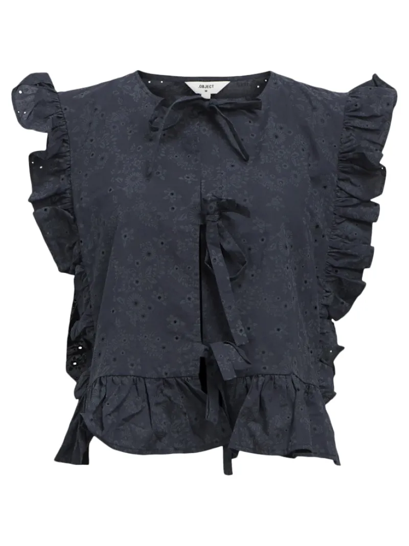 Object Blusen*OBJCILIE S/L TOP REP Sky Captain