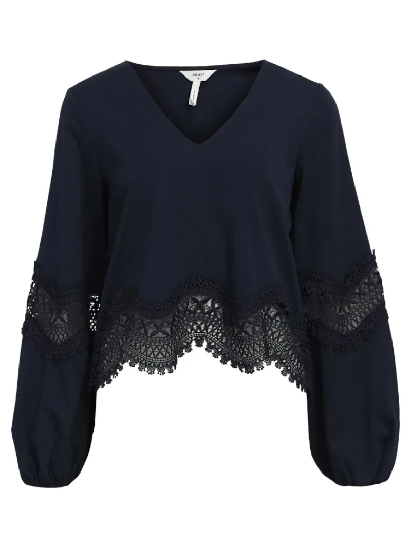 Object Blusen*OBJDANNI RE L/S TOP 134 Sky Captain