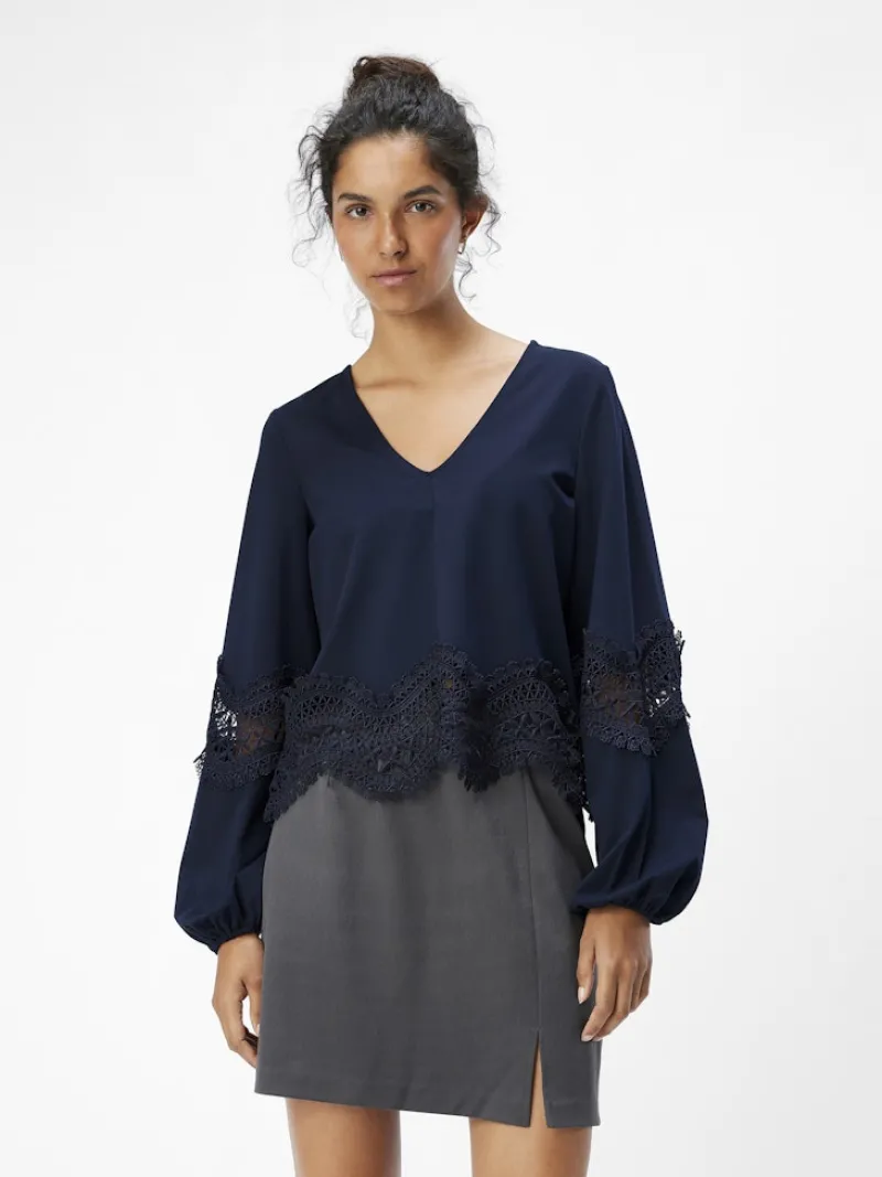 Object Blusen*OBJDANNI RE L/S TOP 134 Sky Captain