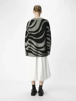 Object Pullover & Sweatshirts*OBJDIANA LO L/S KNIT PULLOVER NOOS Medium Grey Melange