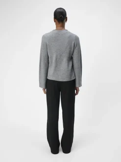 Object Pullover & Sweatshirts*OBJDITTE RE L/S KNIT CARDIGAN NOOS Medium Grey Melange