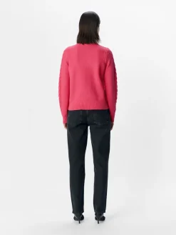 Object Pullover & Sweatshirts*OBJDORIS RE L/S KNIT PULLOVER NOOS hot pink