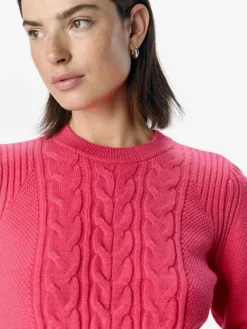 Object Pullover & Sweatshirts*OBJDORIS RE L/S KNIT PULLOVER NOOS hot pink