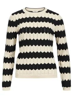 Object Pullover & Sweatshirts*OBJEBBA L/S RE KNIT PULLOVER NOOS sandshell