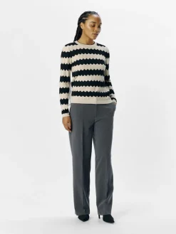 Object Pullover & Sweatshirts*OBJEBBA L/S RE KNIT PULLOVER NOOS sandshell