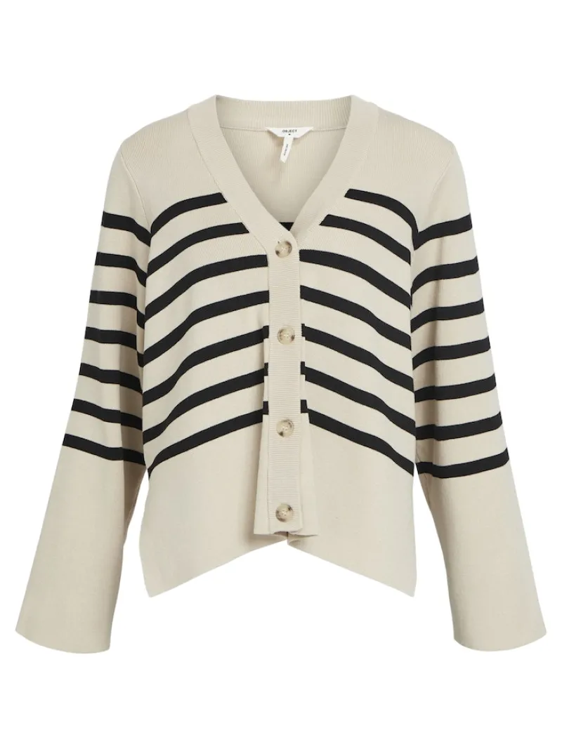 Object Pullover & Sweatshirts*OBJESTER L/S CARDIGAN NOOS sandshell