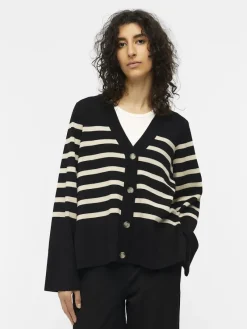 Object Pullover & Sweatshirts*OBJESTER L/S CARDIGAN NOOS Black