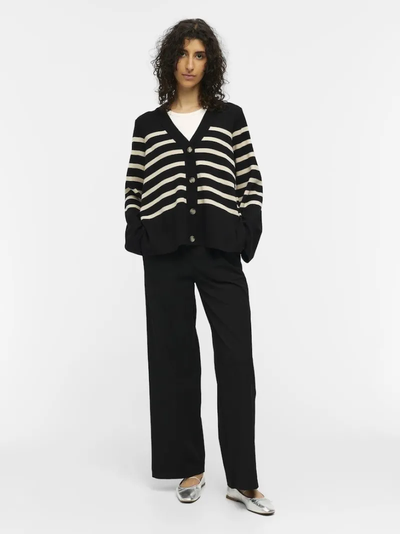 Object Pullover & Sweatshirts*OBJESTER L/S CARDIGAN NOOS Black