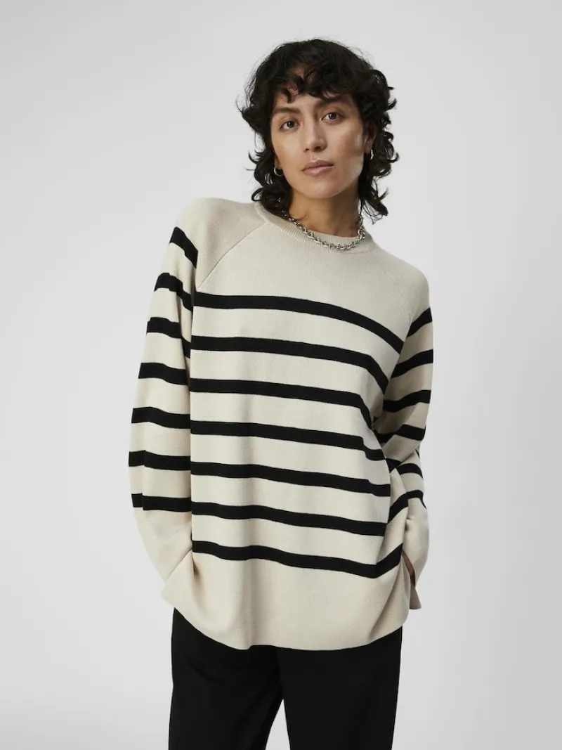 Object Pullover & Sweatshirts*OBJESTER LS KNIT TOP NOOS sandshell