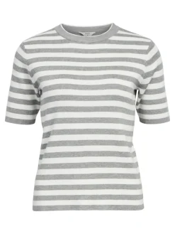 Object Pullover & Sweatshirts*OBJESTER S/S NEW KNIT PULLOVER NOOS Light Grey Melange