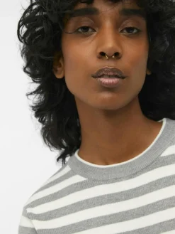 Object Pullover & Sweatshirts*OBJESTER S/S NEW KNIT PULLOVER NOOS Light Grey Melange