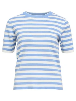 Object Pullover & Sweatshirts*OBJESTER S/S NEW KNIT PULLOVER NOOS cornflower blue