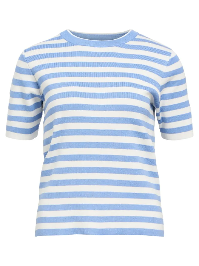 Object Pullover & Sweatshirts*OBJESTER S/S NEW KNIT PULLOVER NOOS cornflower blue