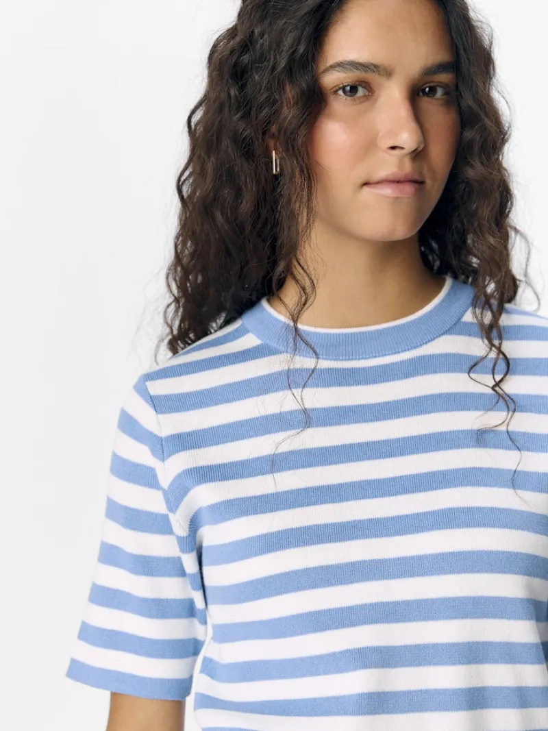 Object Pullover & Sweatshirts*OBJESTER S/S NEW KNIT PULLOVER NOOS cornflower blue