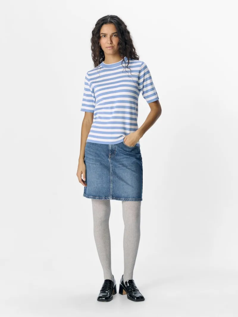 Object Pullover & Sweatshirts*OBJESTER S/S NEW KNIT PULLOVER NOOS cornflower blue