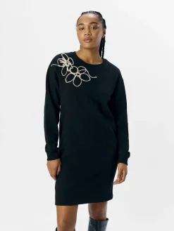 Object Kleider*OBJEVE RE L/S SWEAT DRESS 137 Black