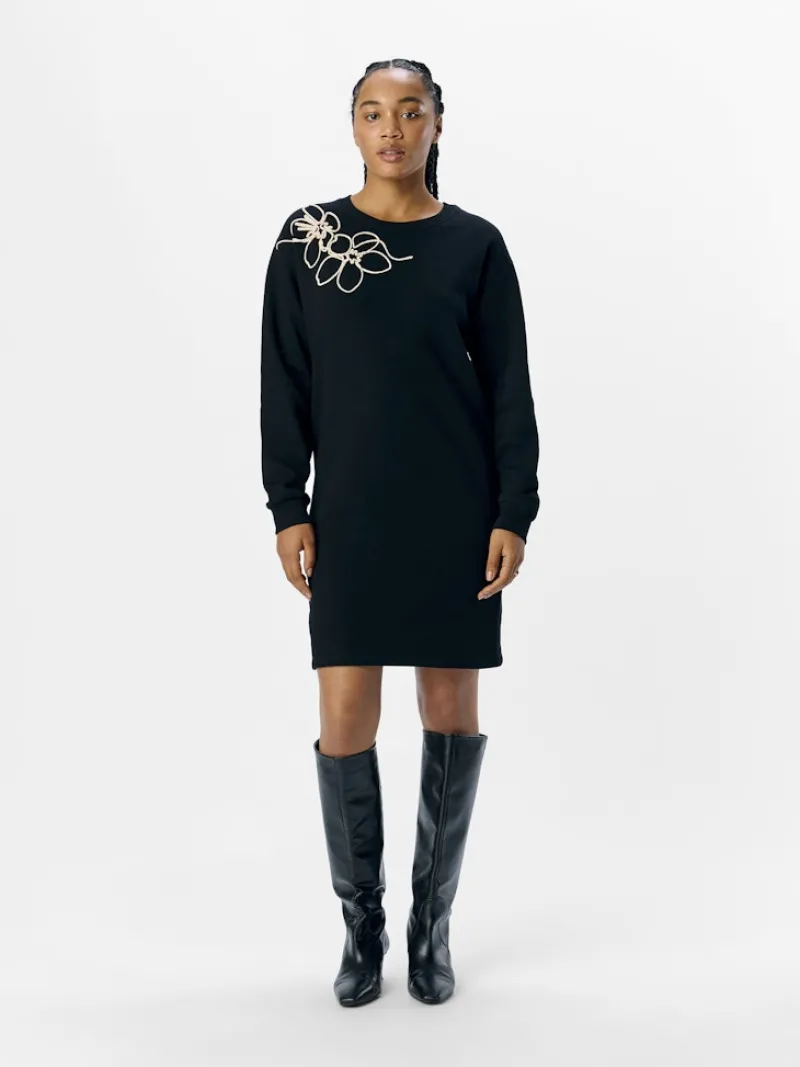 Object Kleider*OBJEVE RE L/S SWEAT DRESS 137 Black