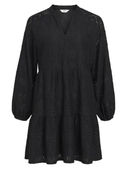 Object Kleider*OBJFEODORA GIA L/S DRESS NOOS Black