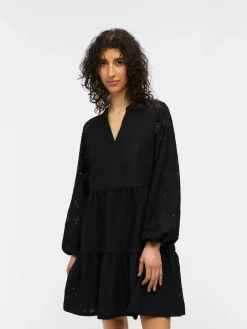 Object Kleider*OBJFEODORA GIA L/S DRESS NOOS Black