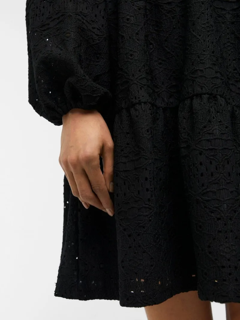 Object Kleider*OBJFEODORA GIA L/S DRESS NOOS Black