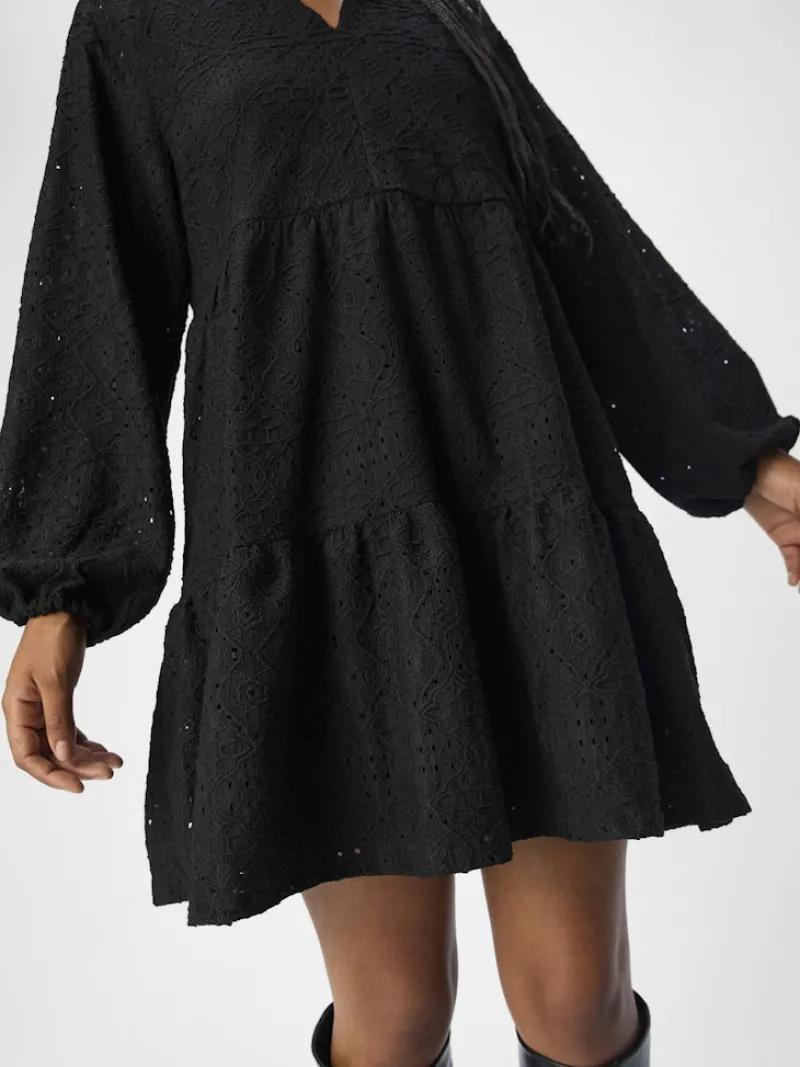 Object Kleider*OBJFEODORA GIA L/S DRESS NOOS Black