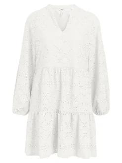 Object Kleider*OBJFEODORA GIA L/S DRESS NOOS Cloud Dancer