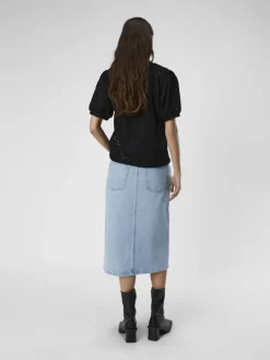 Object Blusen*OBJFEODORA S/S TOP NOOS Black