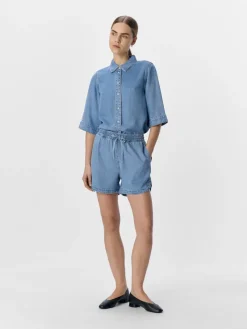 Object Shorts*OBJFRAME RE MW SHORTS NOOS Light Blue Denim