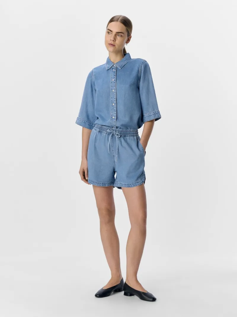 Object Shorts*OBJFRAME RE MW SHORTS NOOS Light Blue Denim