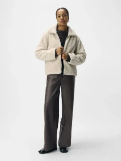 Object Jacken*OBJFREYA RE L/S JACKET NOOS white sand