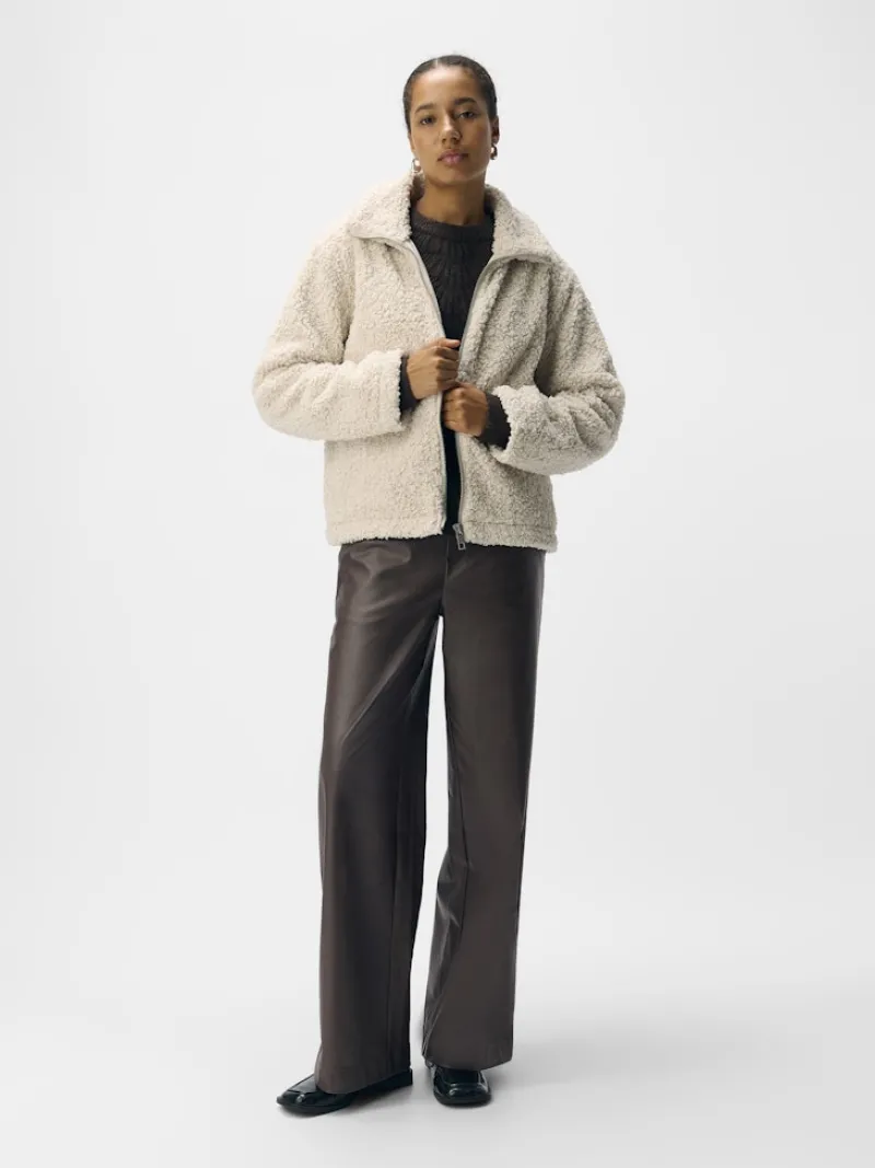 Object Jacken*OBJFREYA RE L/S JACKET NOOS white sand