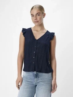 Object Blusen*OBJHELEN NOUR RE S/S TOP 134 Sky Captain