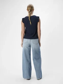 Object Blusen*OBJHELEN NOUR RE S/S TOP 134 Sky Captain