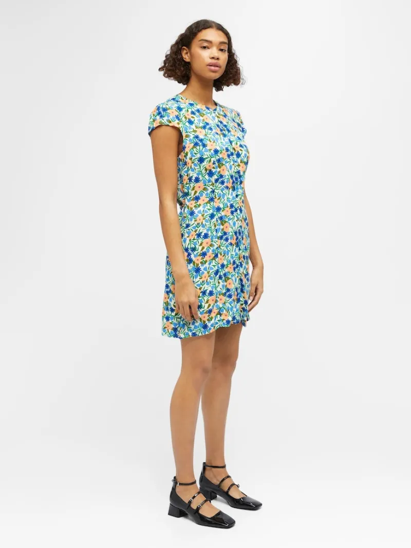 Object Kleider*OBJHIROMI S/S SHORT DRESS 126 Cloud Dancer