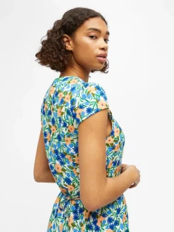 Object Kleider*OBJHIROMI S/S SHORT DRESS 126 Cloud Dancer