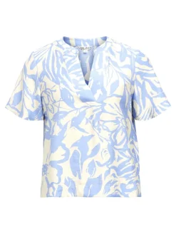 Object Blusen*OBJKARINA S/S RE V-NECK TOP NOOS sandshell