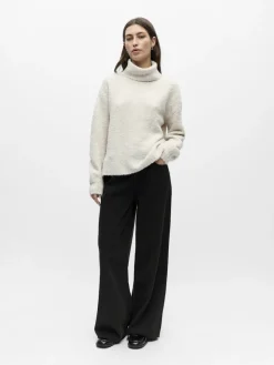 Object Pullover & Sweatshirts*OBJKIMIA L/S LO KNIT PULLOVER 141 white sand