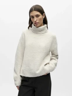 Object Pullover & Sweatshirts*OBJKIMIA L/S LO KNIT PULLOVER 141 white sand