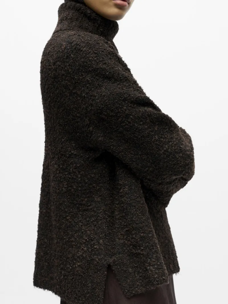 Object Pullover & Sweatshirts*OBJKIMIA L/S LO KNIT PULLOVER 141 seal brown